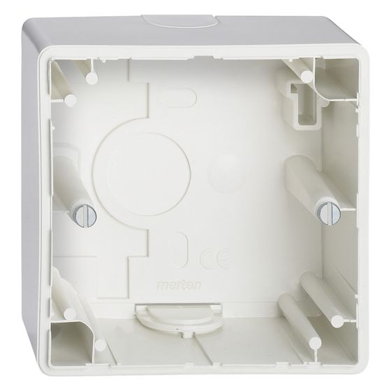 Merten Aufbaugehäuse M-Smart 1fach, 80x80x37mm, Kunststoff, Polarweiß