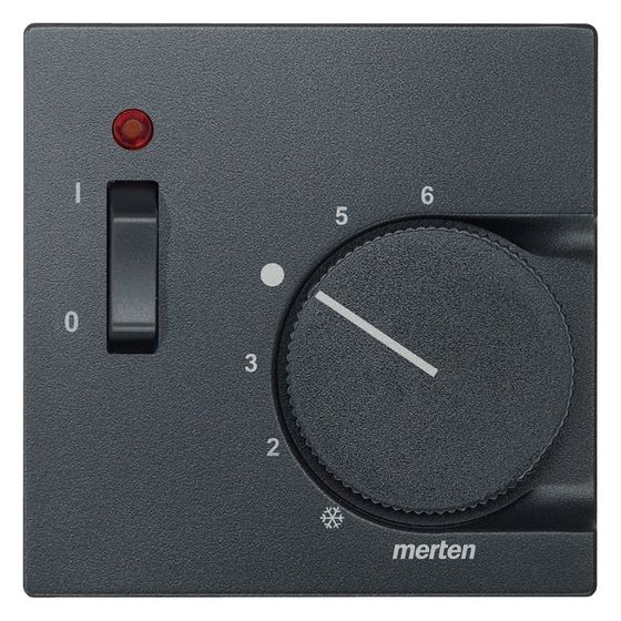 Merten Abdeckplatte System M 536114, 55,4x54,9x15mm, Thermoplast, Anthrazit