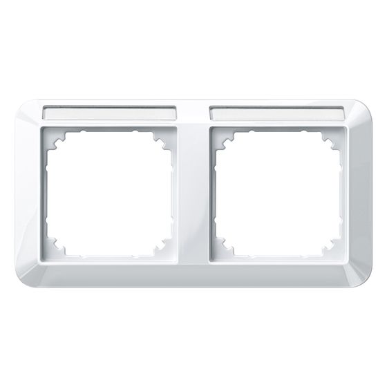 Merten Abdeckrahmen System M 1-M, 151,7x80,5x10,1mm, Polykarbonat, Polarweiß