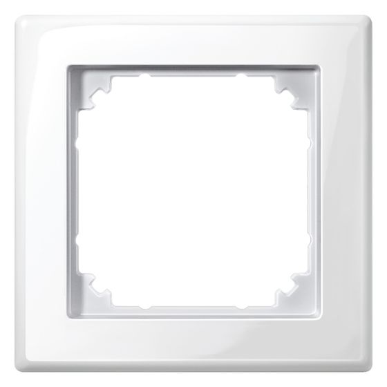 Merten Abdeckrahmen M-Smart 1-fach, 80,5x80,5x10,1mm, Thermoplast, Polarweiß glänzend
