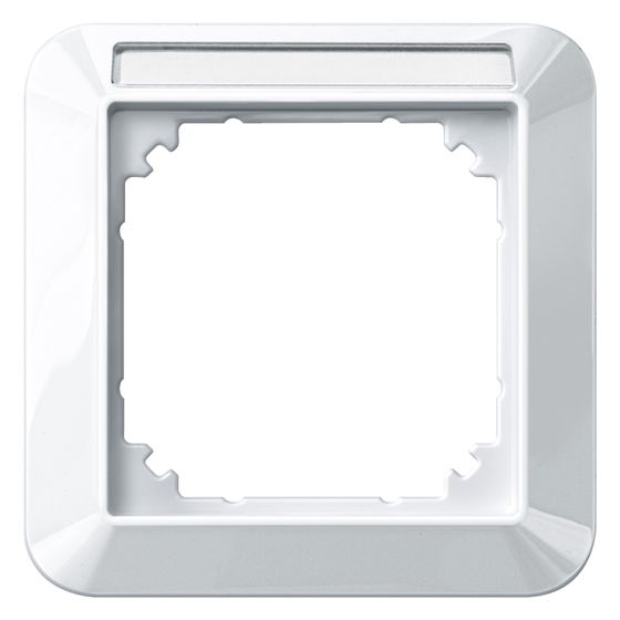Merten Abdeckrahmen 1-M 1fach, 80,5x80,5x10,1mm, Thermoplast, Polarweiß