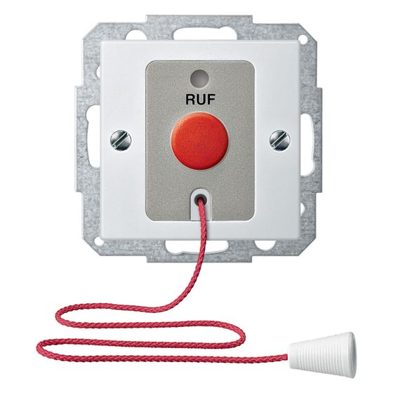 Merten Rufschalter ELSO MEG4850-0319, 24V AC, 72x72x28mm, Thermoplast, Polarweiß