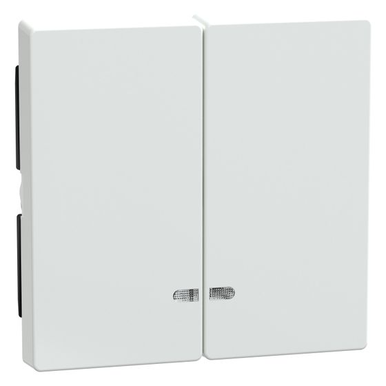 Merten Doppelwippe System M MEG3420-0325, 71x71mm, Thermoplast, Aktivweiß