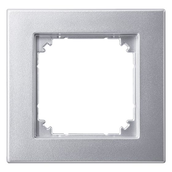 Merten Abdeckrahmen M-PLAN 1fach, 83,4x85,8x10,1mm, Thermoplast, Aluminium