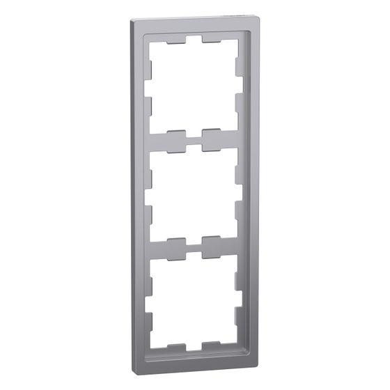 Merten Abdeckrahmen D-Life 3fach, 233,1x90mm, Thermoplast, Edelstahl