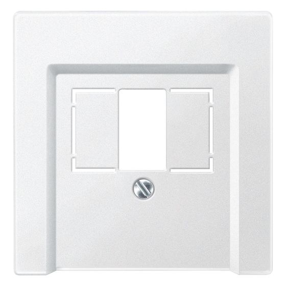 Merten Zentralplatte System M, 56x56x17mm, Polykarbonat matt, Polarweiß, 297919