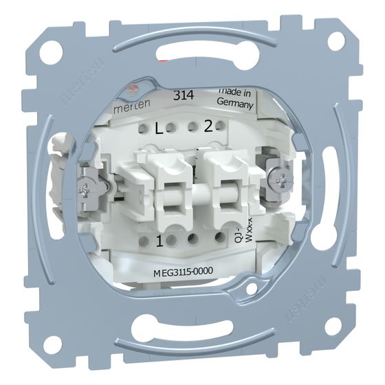 Merten Serienschalter MEG3115-0000, 10 AX, 250 V, Unterputz, 73x73x37mm