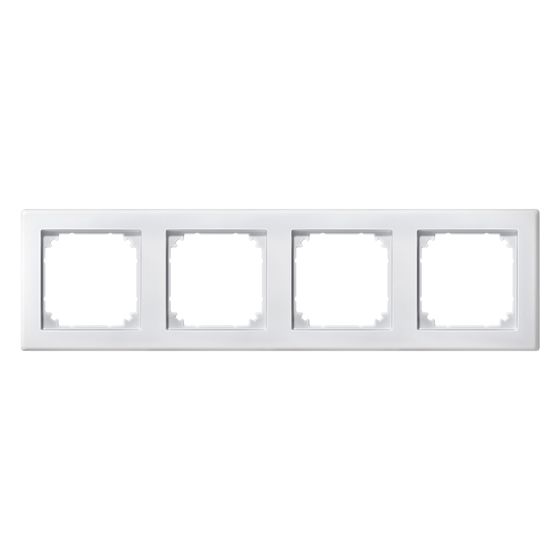 Merten Abdeckrahmen System M M-Smart, 4fach, 294,1x80,5x10,1mm, Duroplast, Polarweiß