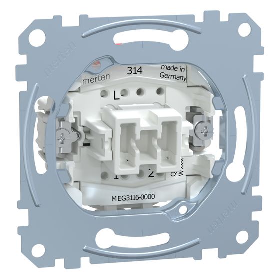 Merten Aus/Wechselschalter MEG3116-0000, 10 AX, 250V, Unterputz, Steckklemmen