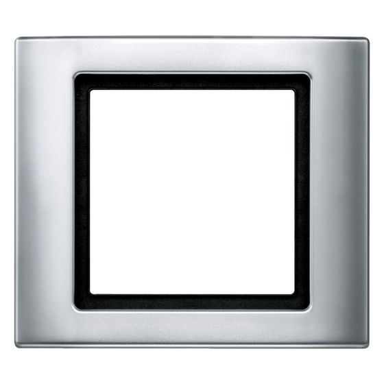 Merten Abdeckrahmen Aquadesign 1fach, 90,4x102,5x11,6mm, Polykarbonat, Aluminium