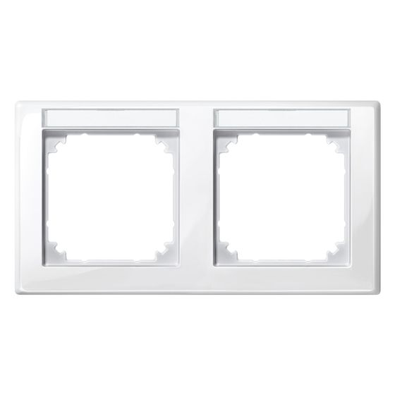 Merten Abdeckrahmen M-Smart 2fach, 151,7x80,5x10,1mm, Thermoplast, Polarweiß