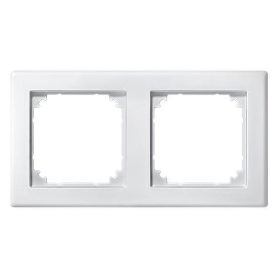 Merten Abdeckrahmen System M M-Smart 2fach, 151,7x80,5x10,1mm, Duroplast, Polarweiß