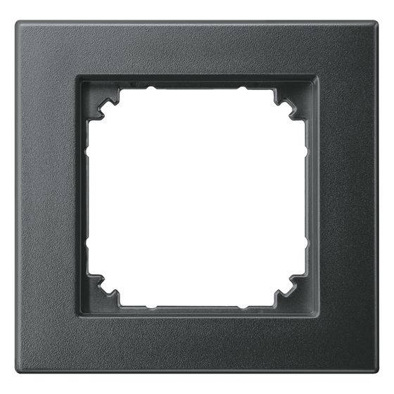Merten Abdeckrahmen M-Plan II 1fach, 83,4x85,8x12,5mm, Thermoplast, Anthrazit