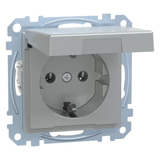 Merten Steckdose System M MEG2311-0460, 250V 16A, Thermoplast, Aluminium