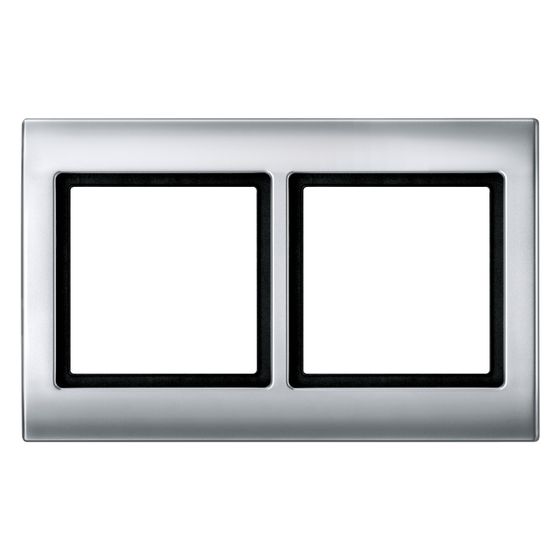 Merten Abdeckrahmen Aquadesign 2fach, 161,6x102,5x11,6mm, Polykarbonat, Aluminium
