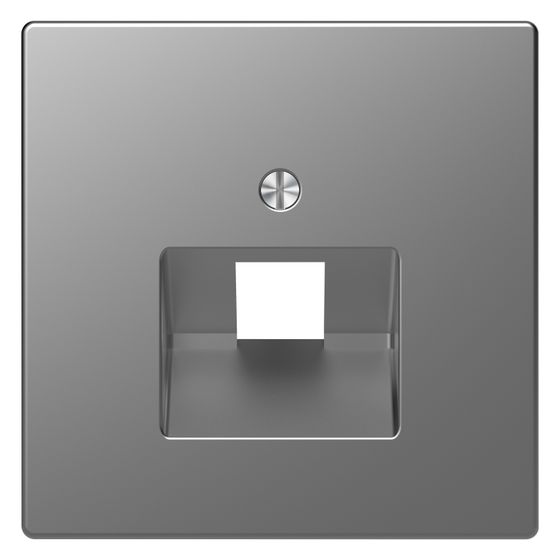 Merten Abdeckplatte System Design, 71x71x16mm, Thermoplast, Edelstahl