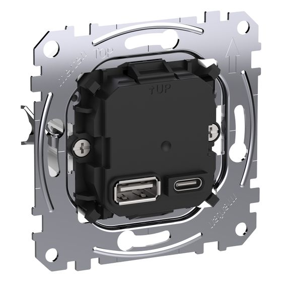 Merten USB-Ladegerät System M MEG4366-0120, 45W, Unterputz, Polycarbonat