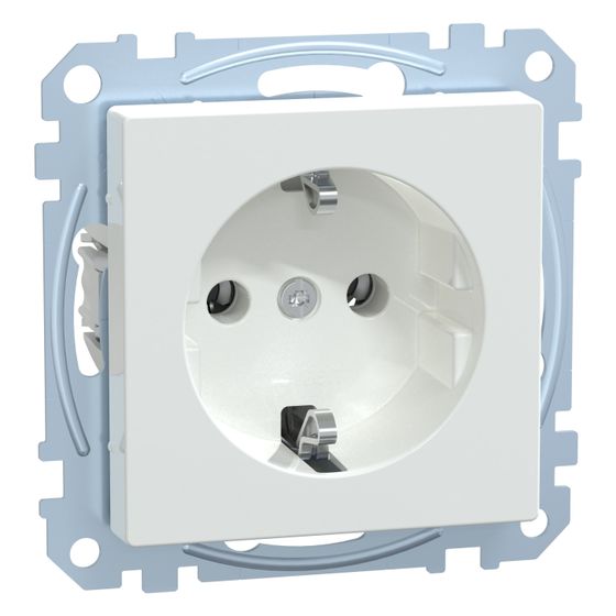 Merten Schutzkontakt-Steckdose System M MEG2301-0325, 16 A 250 V, Thermoplast, Aktivweiß glänzend