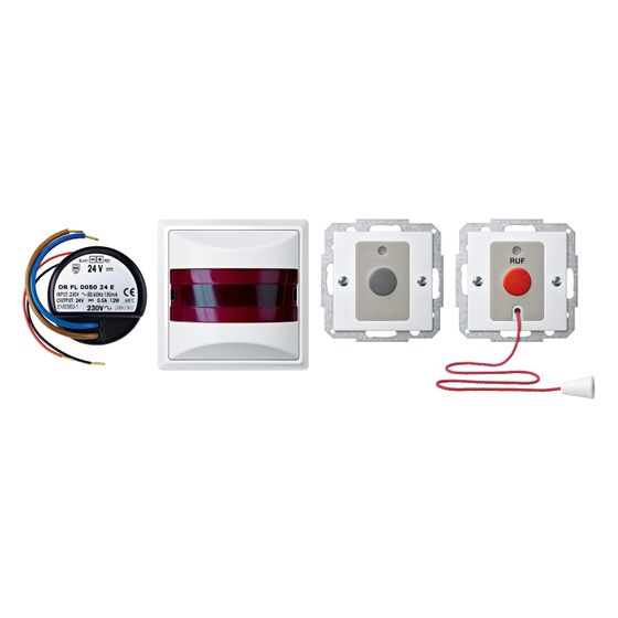 Merten Behinderten-WC-Set ELSO MEG4849-1419, IP20, Thermoplast brillant, Polarweiß glänzend