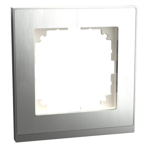 Merten Abdeckrahmen M-Pure Decor 1fach, 90x83x12mm, Thermoplast, Edelstahl