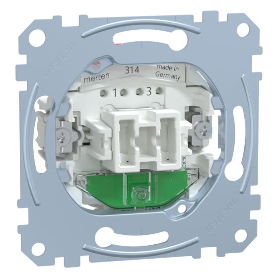 Merten Aus-Kontrollschalter MEG3102-0000, 2-polig 10AX 250V, Metall, Grau