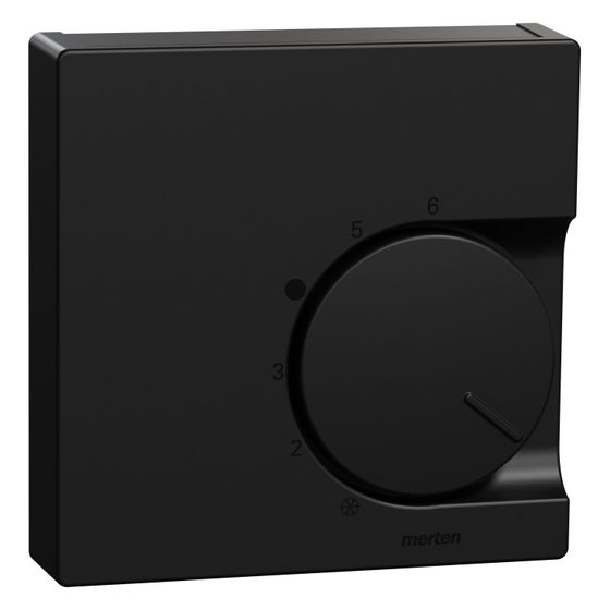 Merten Abdeckplatte System M, 74x74x21mm, Thermoplast, Schwarz