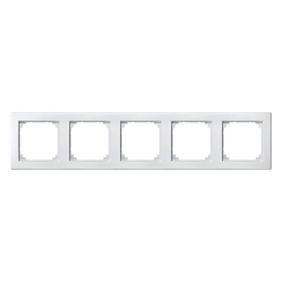 Merten Abdeckrahmen M-Smart, 5fach, 80,5x365,3x10,1mm, Thermoplast, Polarweiß
