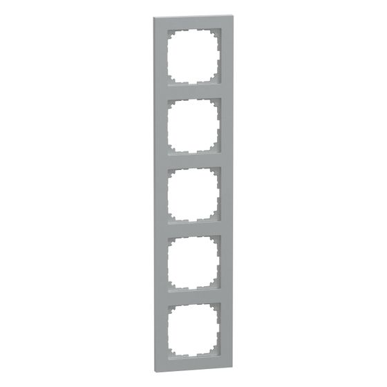 Merten Abdeckrahmen M-Pure MEG4050-3660 5fach, 365,3x80,5mm, Thermoplast, Aluminium