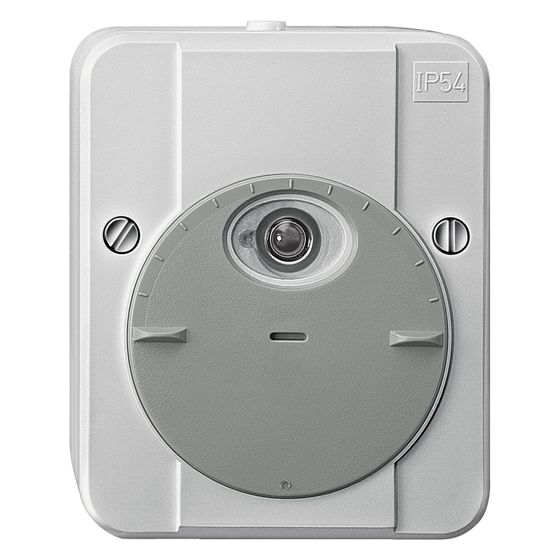 Merten Dämmerungszeitschaltuhr ARGUS 544890, 230V 2300W IP54, Kunststoff, Hellgrau