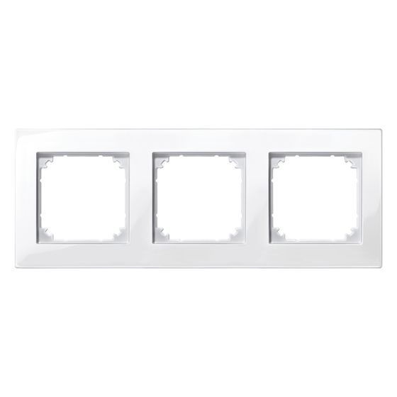 Merten Abdeckrahmen M-Plan 3fach, 225,8x85,8x10,1mm, Thermoplast, Polarweiß