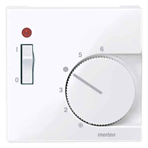 Merten Abdeckplatte System M, 54,9x55,4x15mm, Thermoplast, Aktivweiß