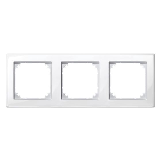 Merten Abdeckrahmen M-Smart 3fach, 222,9x80,5x10,1mm, Kunststoff, Polarweiß