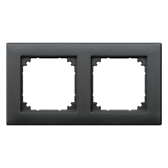 Merten Abdeckrahmen M-PLAN 2fach, 154,6x85,8x10,1mm, Thermoplast, Anthrazit