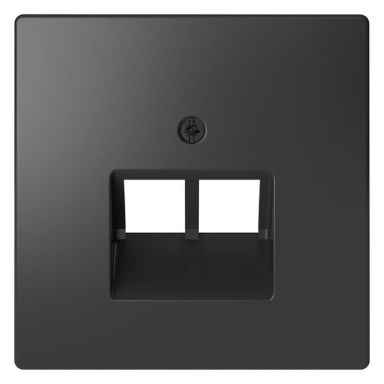 Merten Abdeckplatte System Design MEG4522-6034, 2fach, 71x71x16mm, Thermoplast, Anthrazit