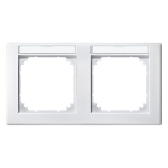 Merten Abdeckrahmen System M M-Smart 2-fach, 151,7x80,5x10,1mm, Thermoplast, Polarweiß