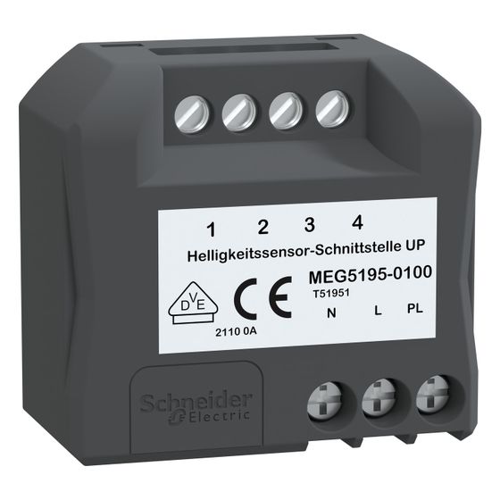 Merten Helligkeitssensor-Schnittstelle Merten inserts MEG5195-0100, 3 Eingänge, 230V, 45x41x23mm