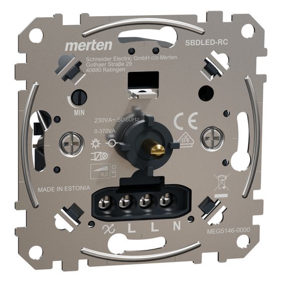 Merten Drehdimmer-Einsatz Multiwire LED MEG5146-0000, 230V, 71x71x47mm