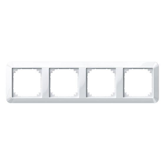 Merten Abdeckrahmen 1-M 4fach, 294,1x80,5x10,1mm, Kunststoff, Polarweiß