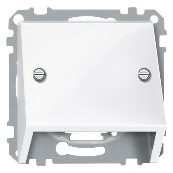 Merten Schrägauslass System M, 73x73x50mm, Thermoplast, Polarweiß