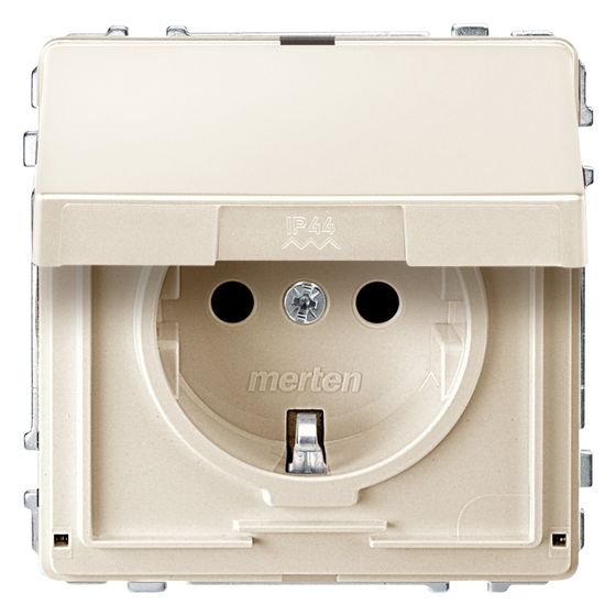 Merten Schutzkontakt-Steckdose AQUADESIGN MEG2310-7244, 16A 250V, Kunststoff, Weiß