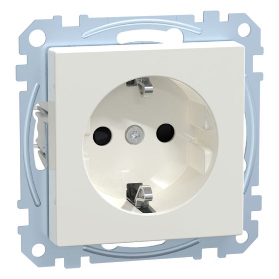 Merten Steckdose System M, 16A 250V, Thermoplast, Polarweiß glänzend, MEG2401-0319
