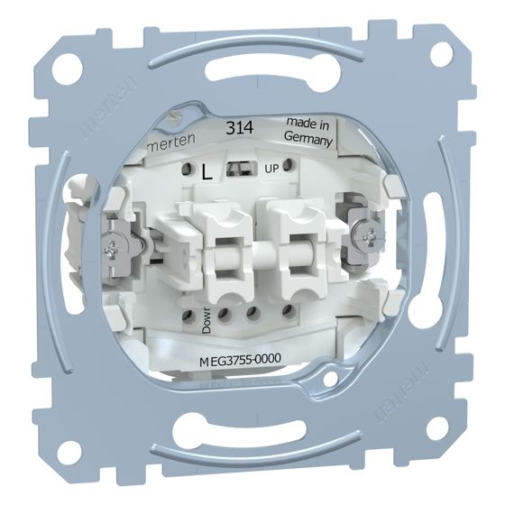 Merten Rollladentaster MEG3755-0000, 10A 250V, Kunststoff, Weiß