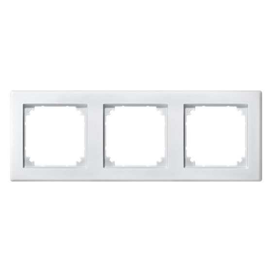 Merten Abdeckrahmen System M M-Smart 3fach, 222,9x80,5x10,1mm, Polykarbonat, Polarweiß, 484319