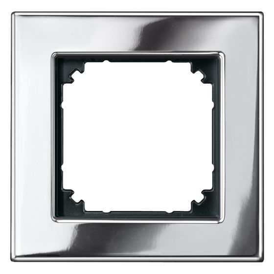 Merten Abdeckrahmen M-Plan 1fach, 85,8x85,8x10,1mm, Metall, Chrom