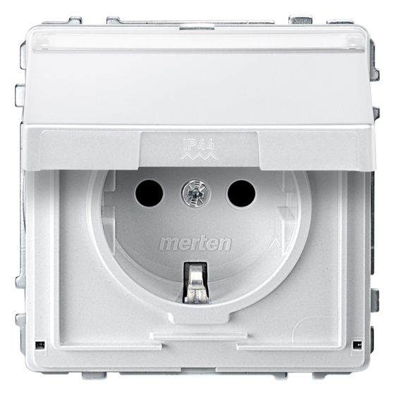 Merten Steckdose AQUADESIGN MEG2312-7219, 250V 16A, IP44, Polarweiß