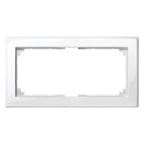 Merten Abdeckrahmen System M M-Smart 2fach, 151,7x80,5x10,1mm, Polykarbonat, Polarweiß