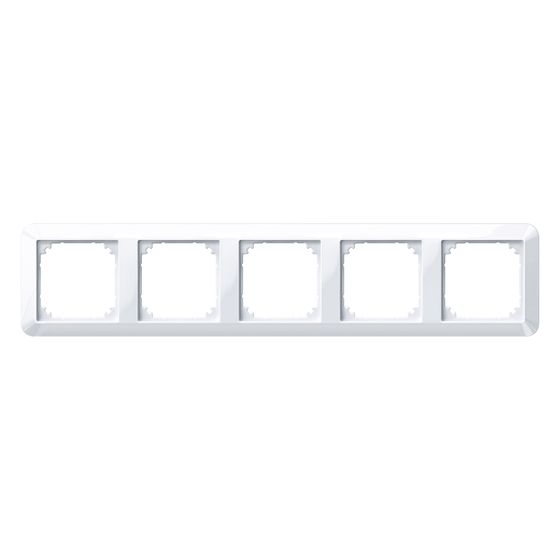 Merten Abdeckrahmen System M 5fach, 365,3x80,5x10,1mm, Thermoplast, Aktivweiß