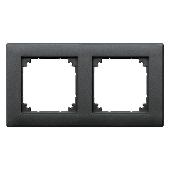 Merten Abdeckrahmen M-Plan II, 2fach, 154,6x85,8x12,5mm, Thermoplast, Anthrazit