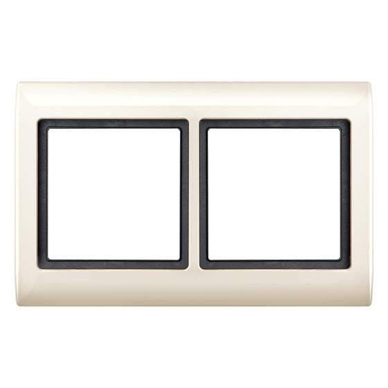 Merten Abdeckrahmen Aquadesign 2fach, 161,6x102,5x11,6mm, Polykarbonat, Weiß