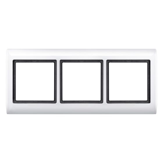 Merten Abdeckrahmen Aquadesign 3fach, 232,8x102,5x11,6mm, Polykarbonat, Polarweiß